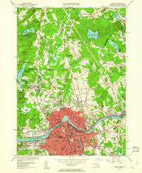 Classic USGS Lowell Massachusetts 7.5'x7.5' Topo Map