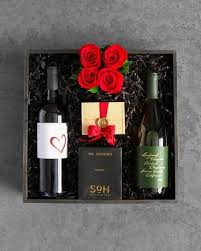 A Duet Of Red And White Wine Arranged Beautifully In A Winston Flowers Crate Wine Gifts Wine Gift Boxes Winston Flowers