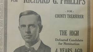 LOCAL HISTORY: Richard G. Phillips served as County Treasurer