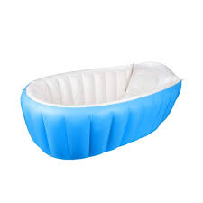 You should use one hand to support the baby's head and neck. Oif Baby Inflatable Bathtub With Air Pump Portable Infant Toddler Bathing Tub Non Slip Travel Bathtub Mini Air Swimming Pool Kids Thick Foldable Shower Basin Blue Buy Online In Angola At Angola Desertcart Com