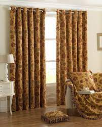 Gold Red Tapestry Chenille Floral Ring Top Curtains Drapes 3 Sizes Curtains Home Drapes Curtains