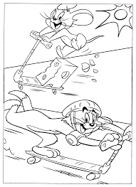 Tom and jerry is a cartoon series that tells the story of the cat tom who always quarrels with the mouse jerry. Free Printable Tom And Jerry Coloring Pages For Kids