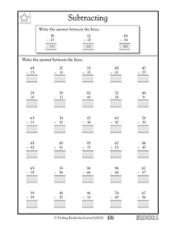 Education.com has been visited by 100k+ users in the past month Subtracting 2 Digit Numbers 2nd Grade 3rd Grade Math Worksheet Greatschools