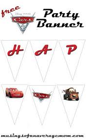 Free Printable Cars 3 Birthday Party Banner Cars Birthday Party Disney Disney Cars Birthday Cars Birthday Parties