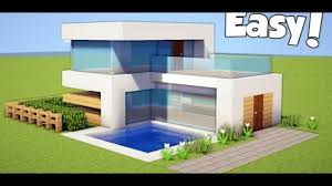 سلسلة بناء بيوت ماين كرافت كيف بناء بيت مودرن سهل جدا ماين كرافت Youtube