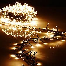 Christmas Cluster Lights 10 Foot Garland With 300 Warm White Lights On Green Wire With Remote Control Cluster Lights Christmas Light Installation Light Garland