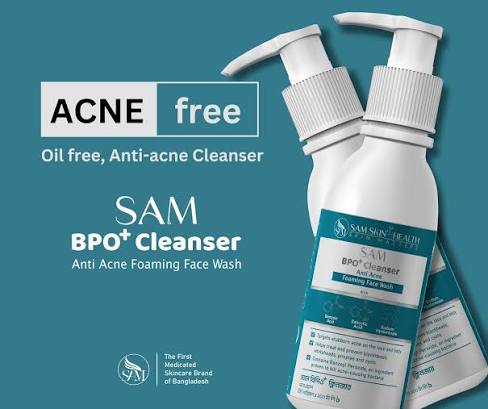 Sam BPO cleanser for acne-free skin