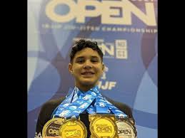17 year old BJJ Ethan Major at New Orleans IBJJF International Open 2021,  Semi-Finals