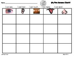 five senses sorting chart activity