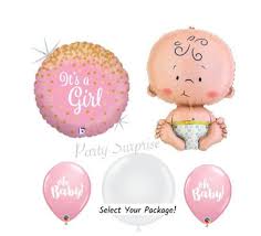 Girl Baby Shower Balloons Jumbo Large Baby Shape Mylar Foil Gender Reveal It S A Girl Oh Baby Pi Baby Shower Balloons Baby Birthday Decorations White Balloons