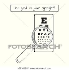 Snellen Chart For Eye Test Sharp And Blurred Clip Art