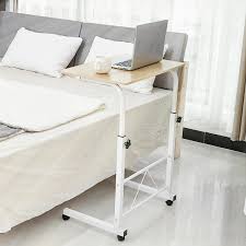 Adjustable Laptop Table Tv Tray Mobile Side Table Adjustable Movable With Wheels Portable Laptop Stand For Bed Sofa Walmart Canada