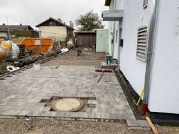 Es ging an die gestaltung der außenanlage. Aussenanlage Neubau Beispiel Gartengestaltung Rosenheim
