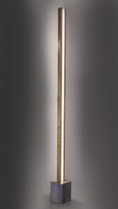 The Lubois A Floor Lamp With A Clear Led Light Strip Inside A Vertical Structure In Wood Strip Lighting Lamp Design Led Strip Lighting