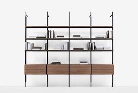 Modular bookcase system blends chic style with design flexibility. Wallsystem Jack B B Italia Design By Michael Anastassiades
