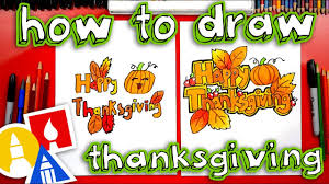 How To Draw Happy Thanksgiving Block Letters Youtube