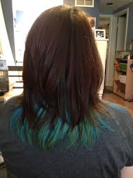 Blue Green Mermaid Hair Peekaboo Style Under Brown Auburn Layers Mermaid Hair Peekaboo Hair Hidden Hair Color