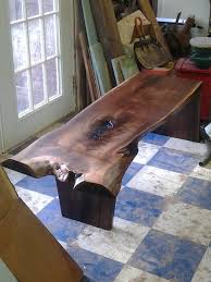 Black Walnut Coffee Table With Waterfall Leg Coffee Table Wood Handmade Wood Furniture Walnut Coffee Table
