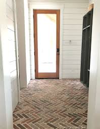 Herringbone Brick Paver Floor Brick Tile Floor Brick Pavers Brick Bathroom