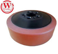 Custom Nylon Polyurethane Forklift Truck Front Back Wheel PU on Cast Iorn  Roller with Steel Sleeve