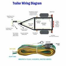 5 way trailer wiring diagram allows basic hookup of the trailer and allows using 3 main lighting functions and 1 extra function that depends on the vehicle 25 4 Pin Flat Trailer Wiring Harness Kit Wishbone Style For Trailer Tail Lights Ebay
