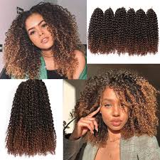 Similar to a weave, the hair is initially braided into cornrows, however, not quite as tightly, which puts less tension on your scalp. Amazon Com 12 Inch Marlybob Crochet Hair 6 Small Bundles Kinky Twist Crochet Hair Crochet Braids Jerry Curly Crochet Hair Extensions Kinky Curly Crochet Hair Ombre Synthetic Braiding Hair 1b 30 Beauty