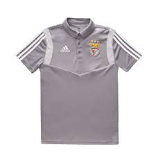 Benfica's founding year of 1904 is watermarked on the back of the shirt. Polo Shirt Adidas Benfica Sl 2019 2020 Grey White Futbol Emotion