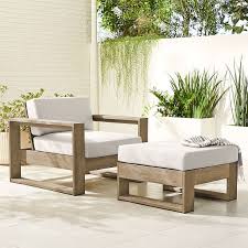 Portside Outdoor Lounge Chair Ottoman Set In 2020 Outdoor Furniture Sets Lounge Chair Outdoor Outdoor Swivel Chair