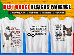 Download Editable Corgi T Shirts Corgi T Shirt Design Bundle V 1