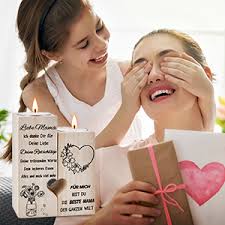 Amazon.de: Geschenk für Mama Oma, Nikolaus Geschenke Personalisierte  Kerzenhalter, Geschenk für Mama Frauen zum Muttertag Weihnachten Geburtstag