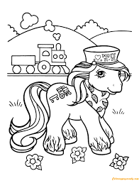 10 train pictures to color. My Little Pony At Train Station Coloring Pages Free Coloring Pages Online