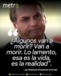 MetroNoticias I Jair Bolsonaro dijo que "Brasil tiene que volver a la  normalidad inmediatamente". https://bit.ly/2UKnPhz