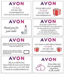 Always have your cards with you. Avon Representative Personalised Brochure Address Calling Labels Stickers Ebay