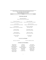 EDITORIAL BOARD FACULTY ADVISORS JUNIOR STAFF MEMBERS