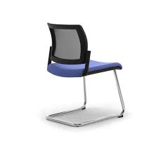 A leather or upholstered ergonomic desk chair helps you maintain proper posture when hard at work. Visitor Mesh Chair With Sled Base Leyform