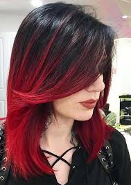 Latest Balayage Short Hair Styles Redbalayageshorthair Black Hair Ombre Hair Color Red Ombre Short Ombre Hair
