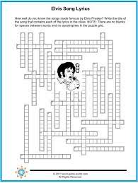 Find freeprintabletm.com on category puzzles. Fun Music Crossword Puzzles