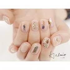 kolmio lim コルミオ プラス リム on instagram clear design gold shell デザイン 池戸 ike d0303 気になるデザインがありましたら気軽にご指名下さい 5 5 土 空 ネイルカラー ネイル クリスタルネイル