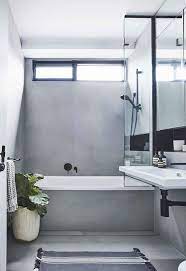 The shade of color in the vanity is replicated on the stone surrounding the tub. 25 Trendy Grey Bathroom Designs Digsdigs