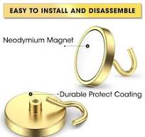 Amazon.com: VNDUEEY 10 Pack 110 Lbs Gold Magnetic Hooks ...
