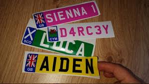 Microsoft word templates are ready to use if you're short on time and just need a fillable outline for a flyer, calendar or brochure. Childrens Personalised Kids Number Plate Sticker Ride On Toy Etsy