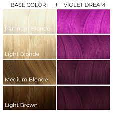 On brown hair, it will be very dark to the point of almost looking black. Violet Dream Arctic Fox Dye For A Cause