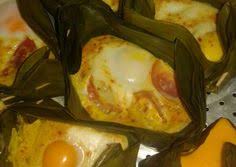 3 potong tahu kotak hancurkan haluskan. Pepes Telur Asin