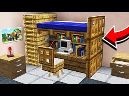 How to make a loft bed | with desk. Secret Minecraft Builds You Can Build As Well No Mods Youtube