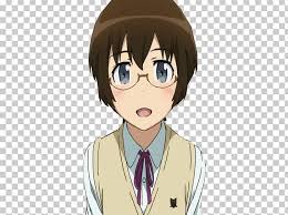 Dyed red tips on brown hair. Glasses Hairstyle Human Hair Color Black Hair Brown Hair Png Clipart Anime Black Hair Boy Brown