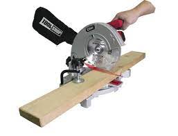 You can release the preset angle lock by depressing the lever using the middle or index finger. Tool Shop 7 5 Amp 7 1 4 Corded Single Bevel Compound Miter Saw With Laser Guide At Menards