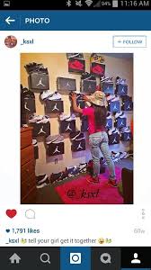 Tell Your Girl Get It Together Sneakerhead Bedroom Shoe Room Shoe Boxes On Wall