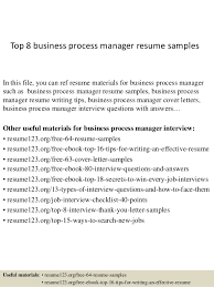 business process manager resume samples