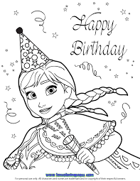 Anna Birthday Party Coloring Page Gif 670 867 Happy Birthday Coloring Pages Birthday Coloring Pages Disney Coloring Pages