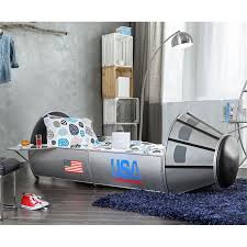 Explore our unique collection of toddler beds to make bedtime fun and help make the transition to a. Furniture Of America Astro Faux Leather Twin Kids Spaceship Bed Walmart Com Walmart Com